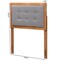 Baxton Studio Sarine Mid-Century Modern Dark Grey Fabric and Walnut Brown Finished Wood Twin Size Headboard 181-11164-Zoro - alternate 3